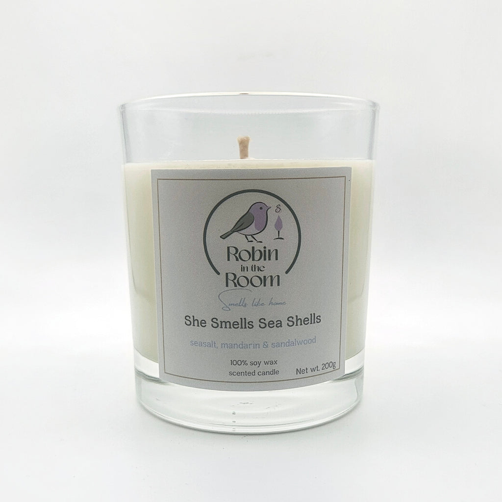 She Smells Sea Shells | Sea Salt, Jasmine & Cashmere Candle